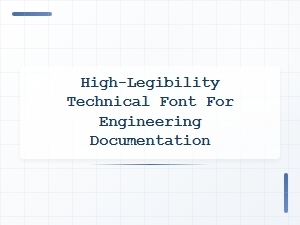 High-Legibility Monospace Font for Engineering Docs